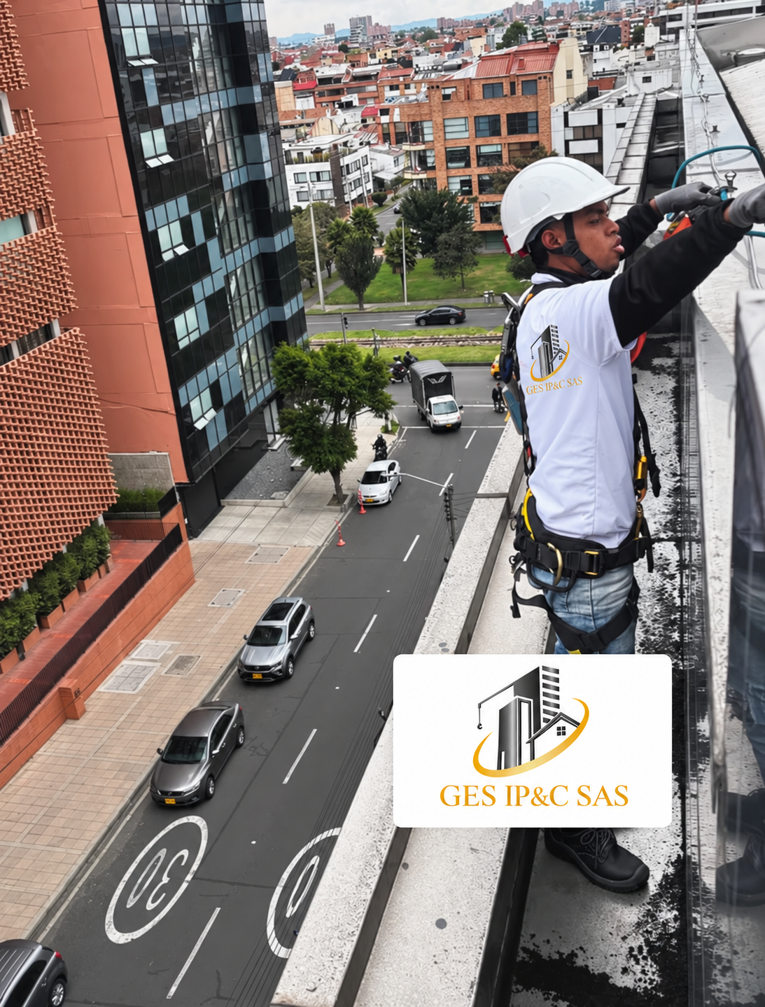 Mantenimiento de fachada en edificio